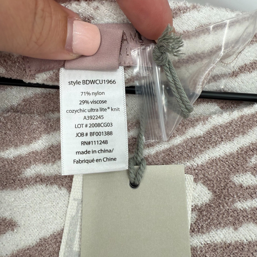 Barefoot Dreams CozyChic Lite Ocean Breeze Poncho Womens OS Rose Animal