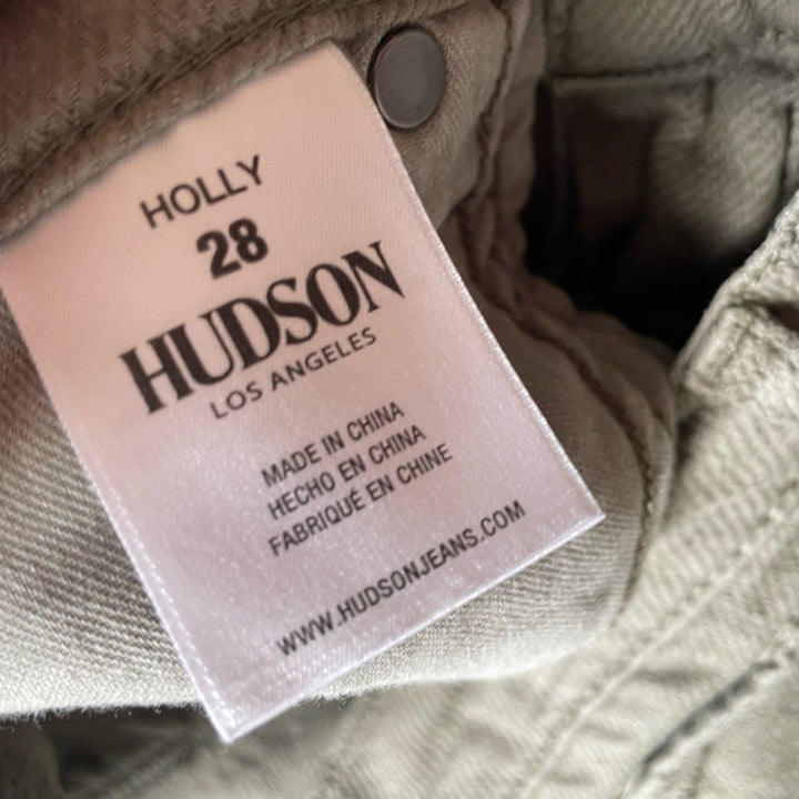 Hudson Holly High Rise Wide Leg Crop Jean Size 28