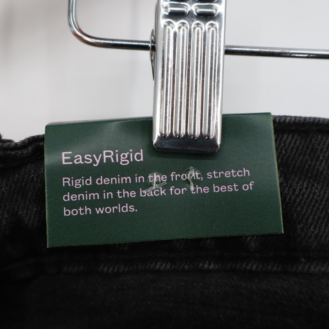 Wild Fable Black Wash High Rise Tapered Jeans Distressed Size 14