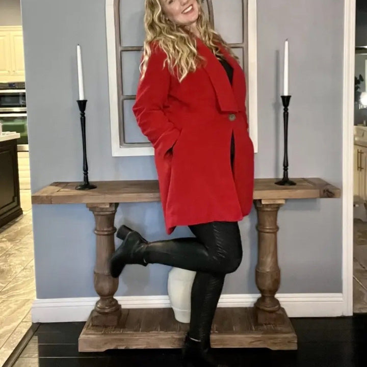 Waverly Grey Red Gabby Jacket Size XS