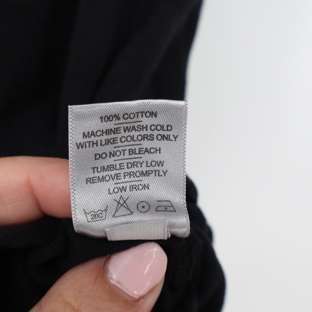 American Giant Womens Black Crew Neck T Shirt Size S Made in USA Cotton