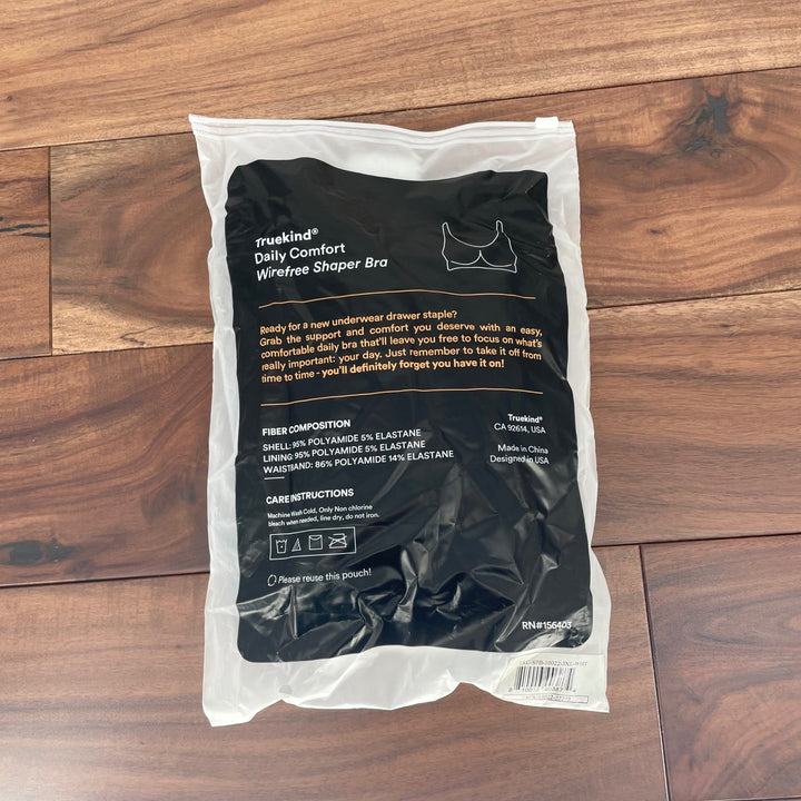 Truekind Daily Comfort Wirefree Shaper Bra White 3XL