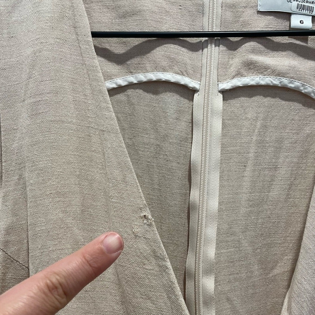 Rosetta Getty X RTR Oatmeal Apron Jumpsuit Size 6