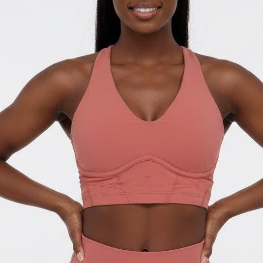 Gymshark Whitney Simmons Sports Bra Coral Pink Racerback XS