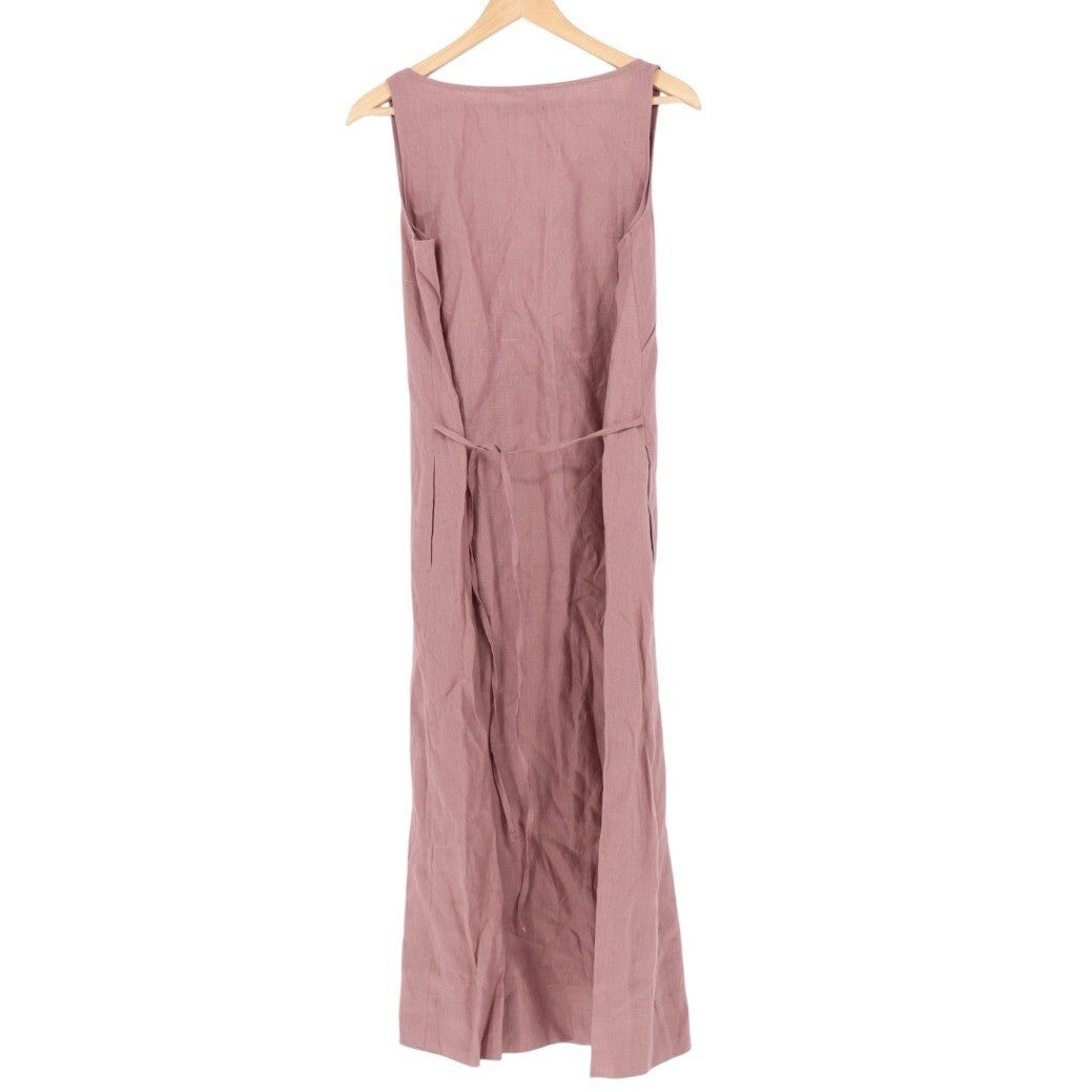 American Giant Linen V Neck Sleeveless Maxi Dress Rose Size M