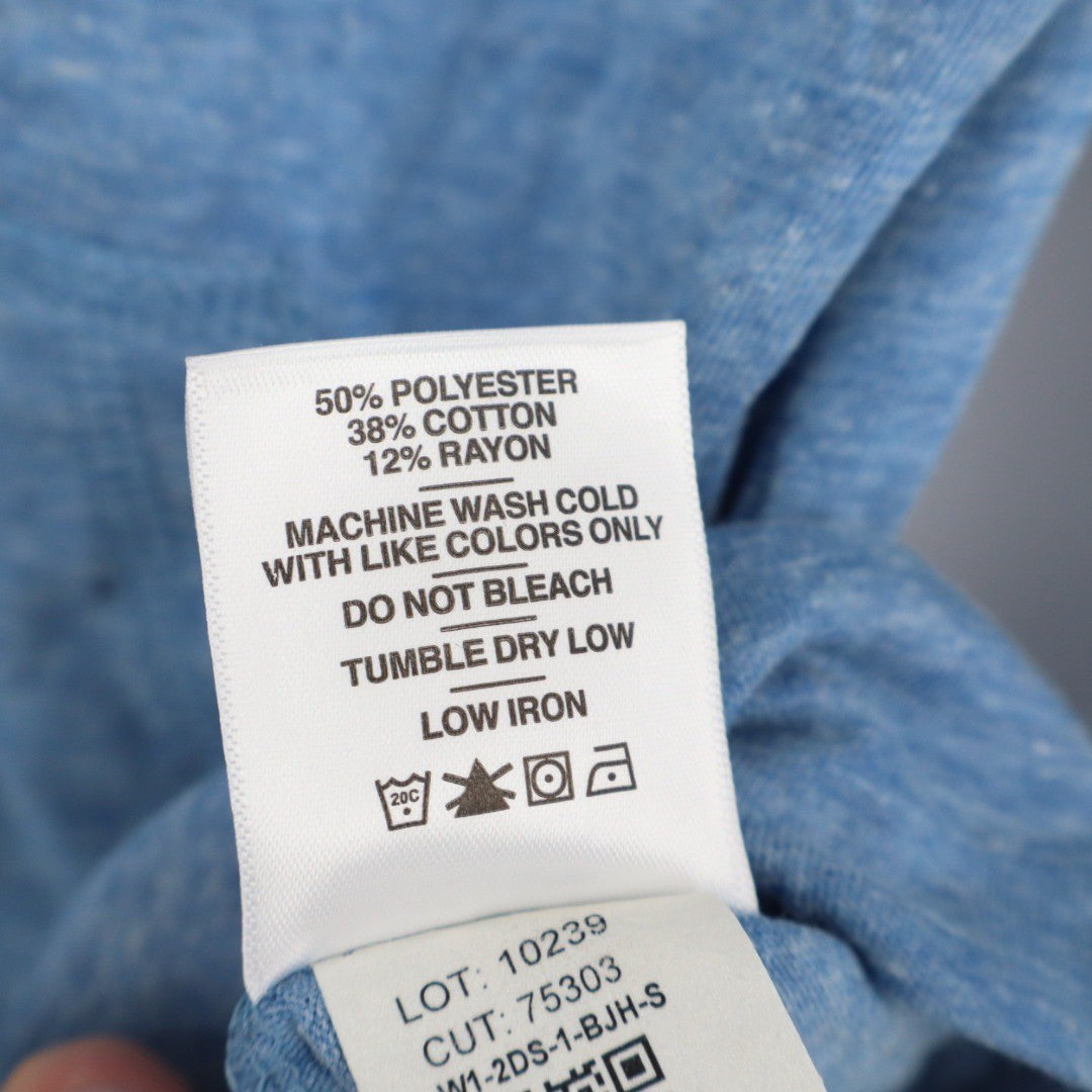 American Giant Classic Full Zip Hoodie Heather Blue Made in USA Women's Size S