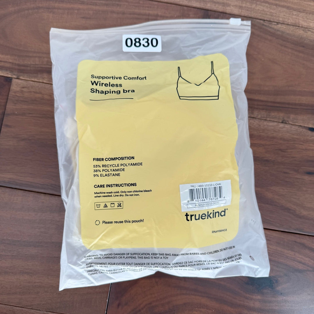 Truekind Supportive Comfort Wireless Shaping Bra L Chai