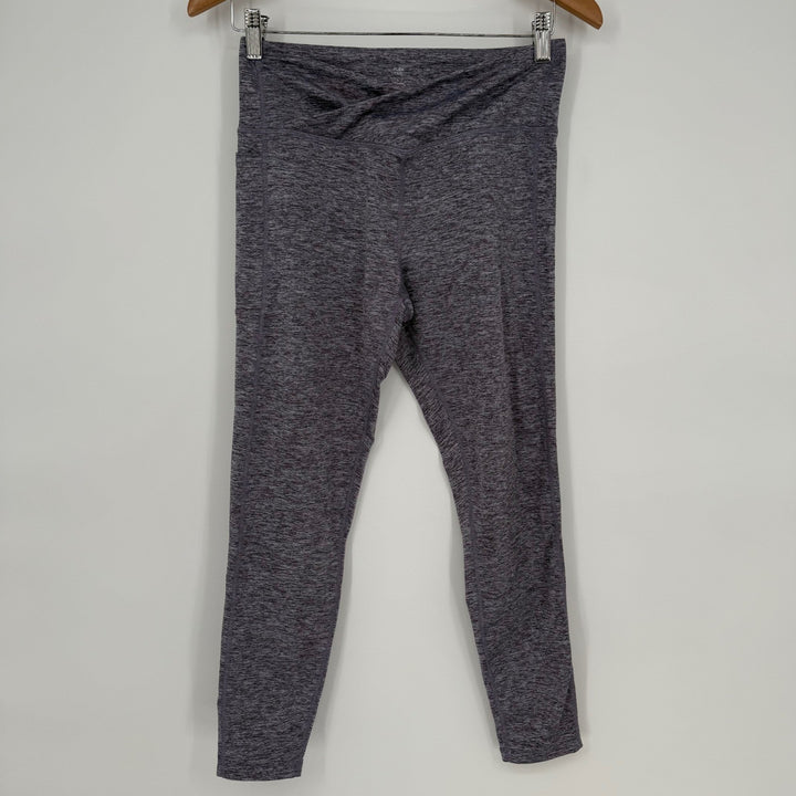 Flex Time Purple Heathered High Waist Athletic Yoga Leggings - Large