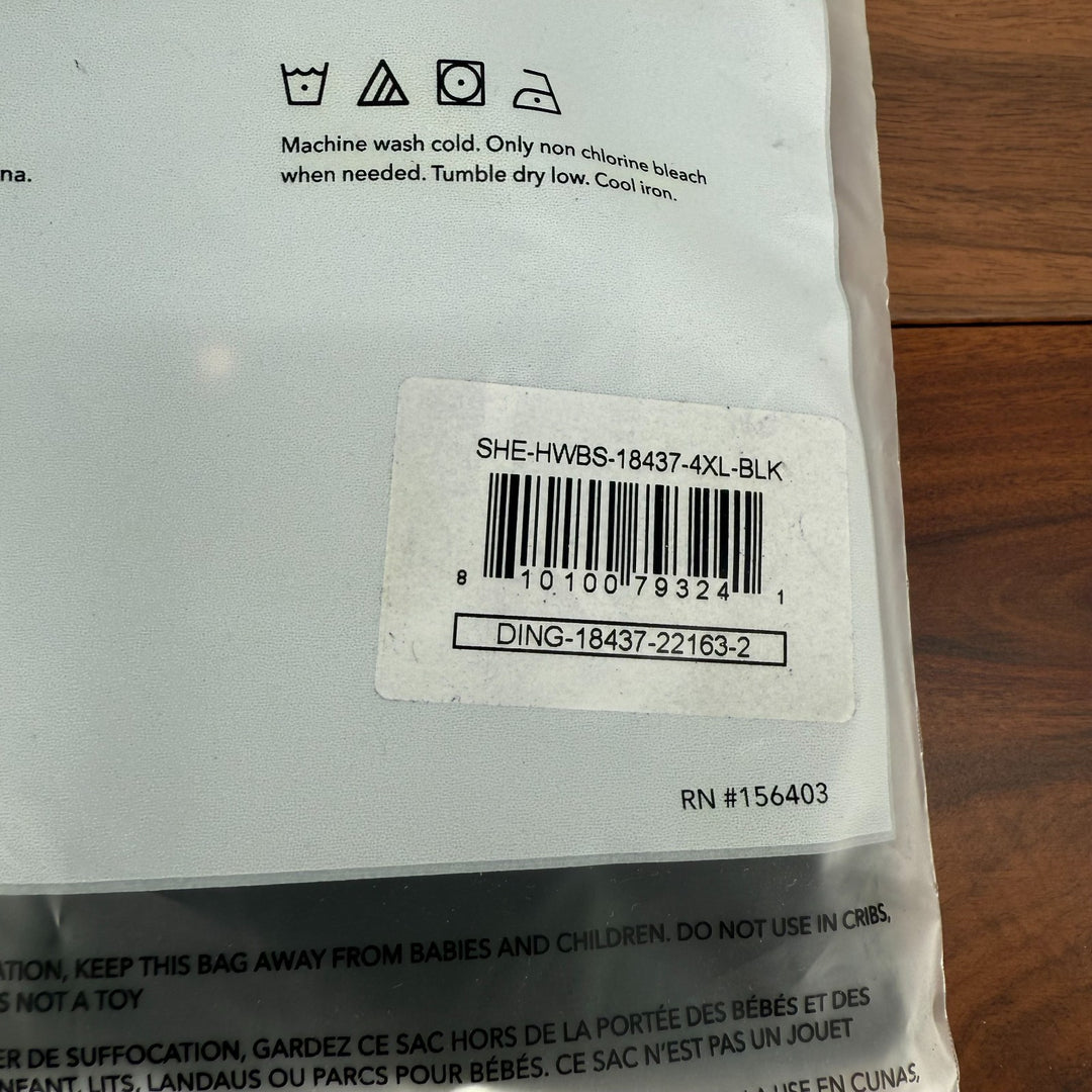 Shapermint Essentials High Waisted Shaper Boyshort Womens 4XL Black Shapewear