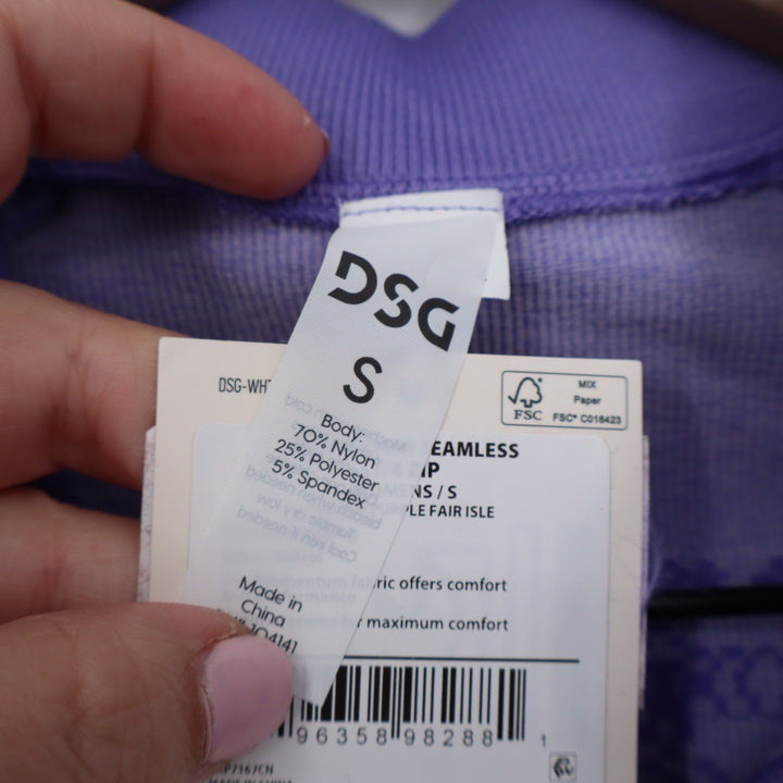 DSG Momentum Seamless Frozen Purple Fair Isle Quarter Zip Pullover Women S