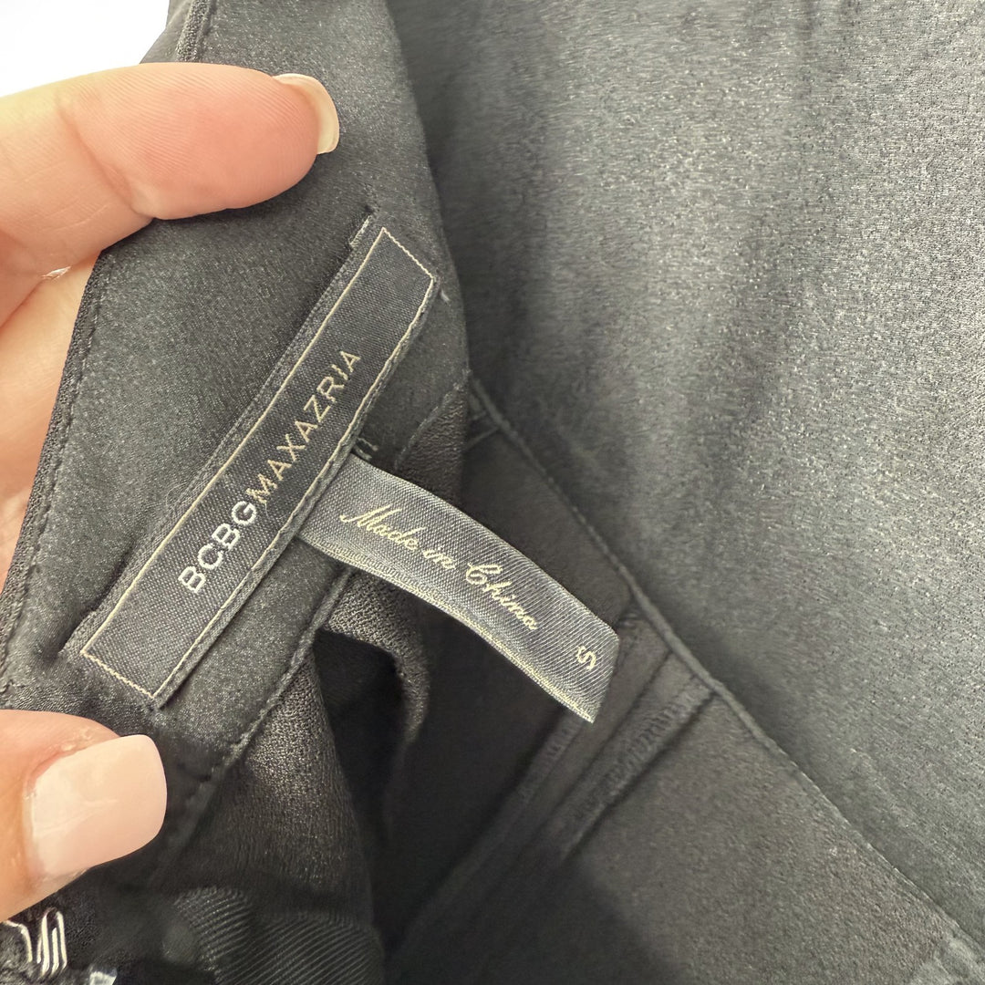 BCBGMaxazria Jumpsuit Women S Black Sweetheart Neck Spaghetti Strap Built In Bra