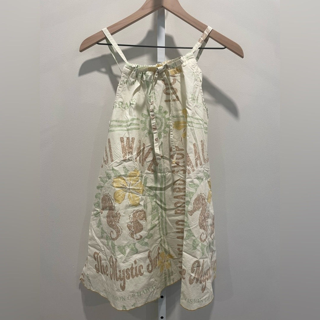 BDG Eva Tie-Front Ruched Strap Trapeze Mini Dress Size XS