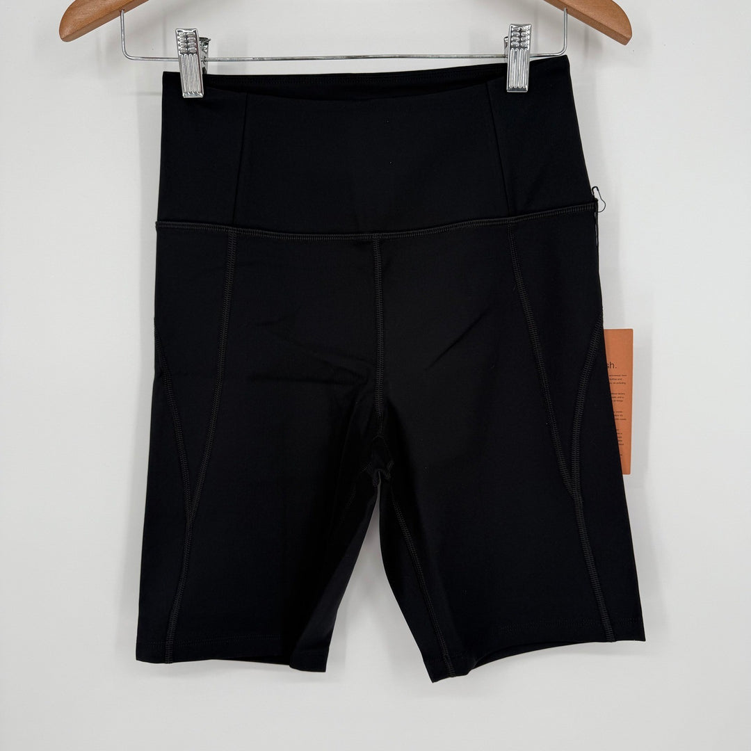 Girlfriend Collective 4011 Black High Rise Bike Shorts Athletic Size M