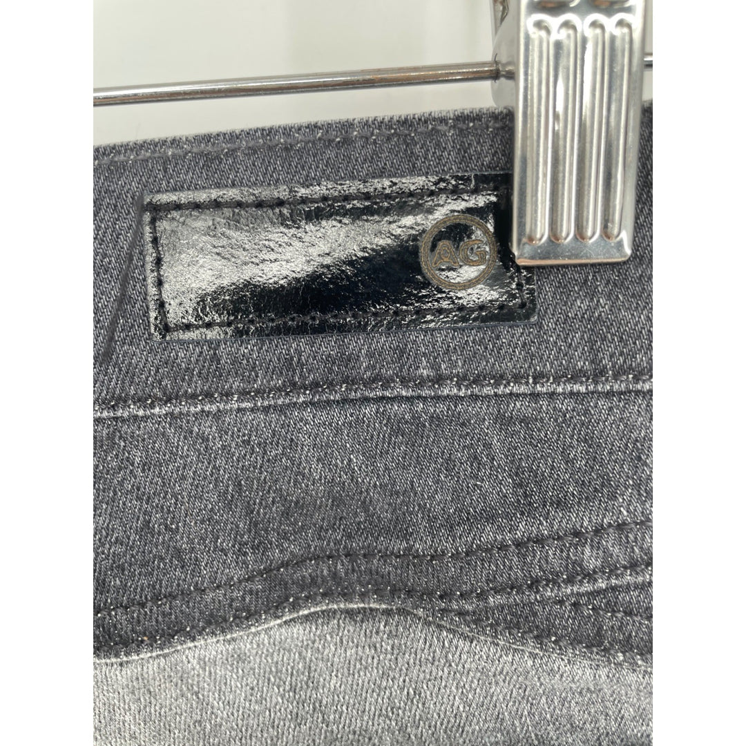 AG Adriano Goldschmied Chevron Farrah High Rise Skinny Ankle Jeans Gray Size 26