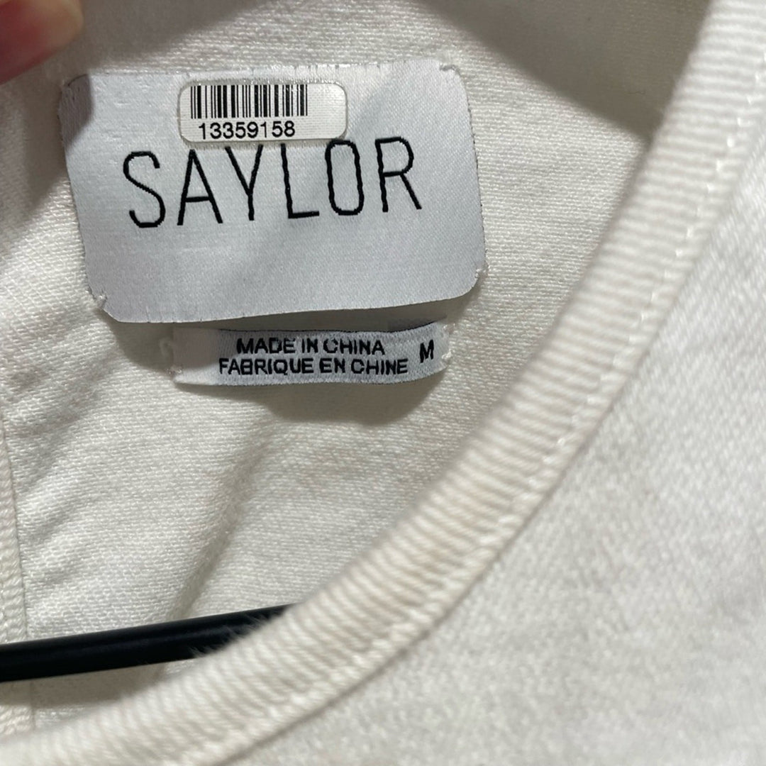 Saylor Harriette Denim Ruffle Sailor Top Size M