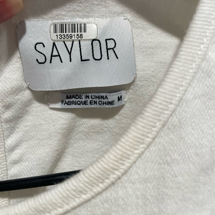 Saylor Harriette Denim Ruffle Sailor Top Size M