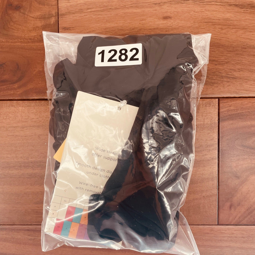 True & Co. True Body Lift Scoop Neck Bralette Black Size Medium