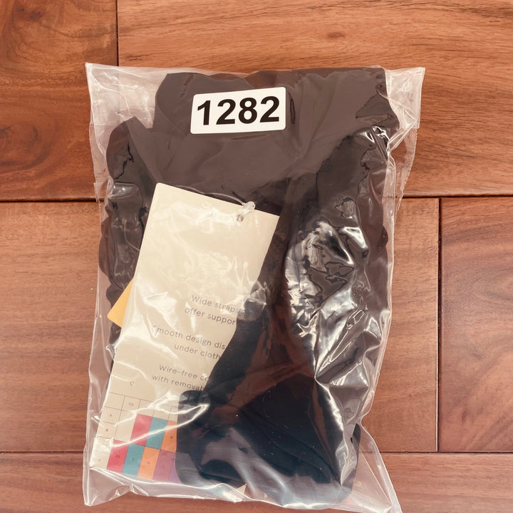 True & Co. True Body Lift Scoop Neck Bralette Black Size Medium