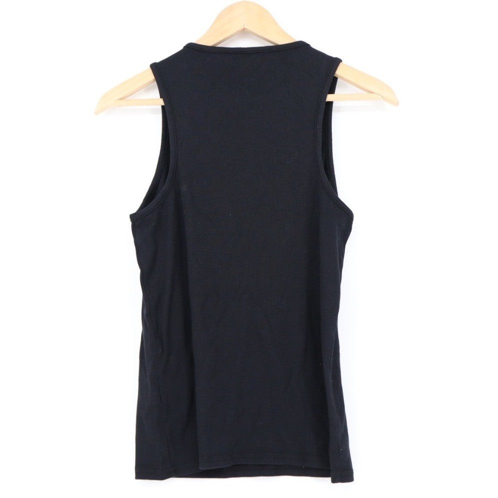 American Giant Black Ribbed Tank Top Women Size M Made in USA