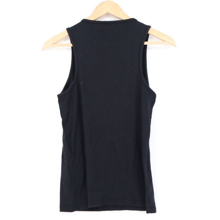 American Giant Black Ribbed Tank Top Women Size M Made in USA