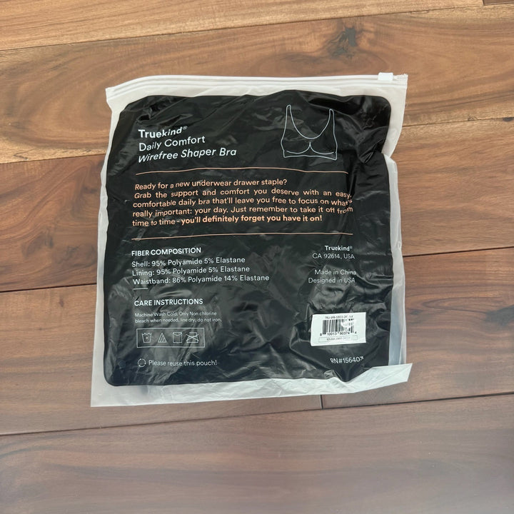 Truekind Daily Comfort Wirefree Shaper Bra Black 2XL