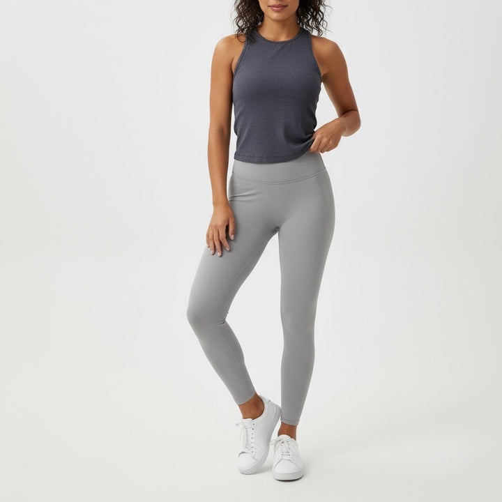 Vuori Ribbed Racerback Tank Top Charcoal Grey XS Modal Blend Athleisure