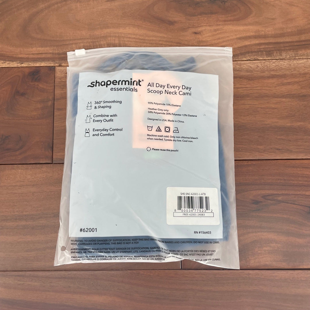 Shapermint Essentials All Day Every Day Scoop Neck Cami Blue Heather Grey Size L