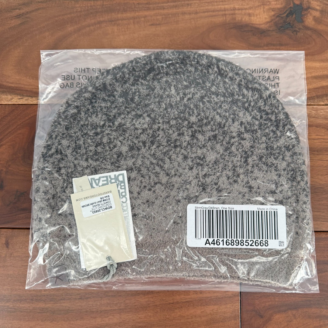 Barefoot Dreams CozyChic Lite Confetti Beanie Hat Womens OS Gray Brown Knit Cap