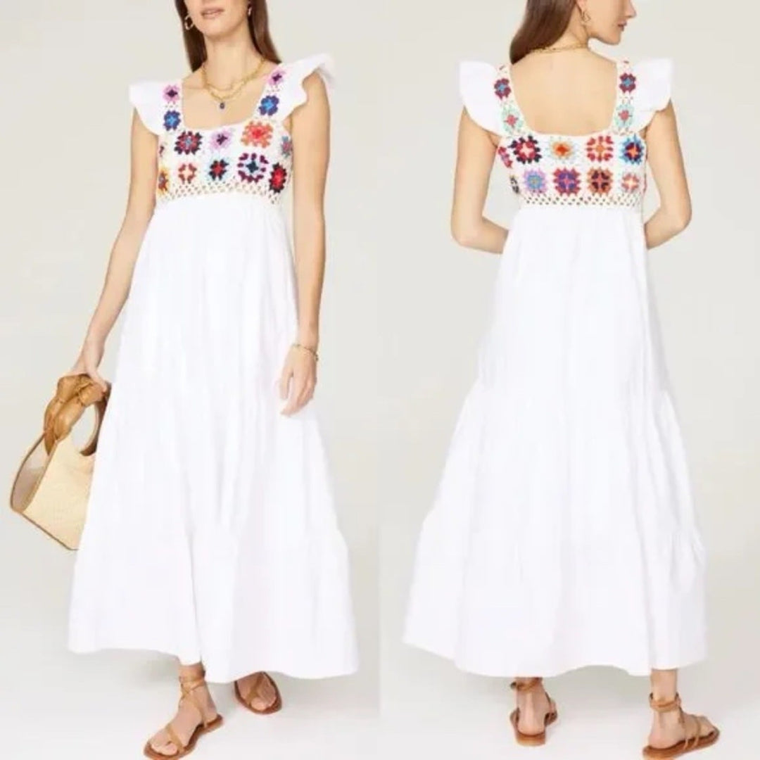 Slate & Willow Crochet Midi Dress Size XS