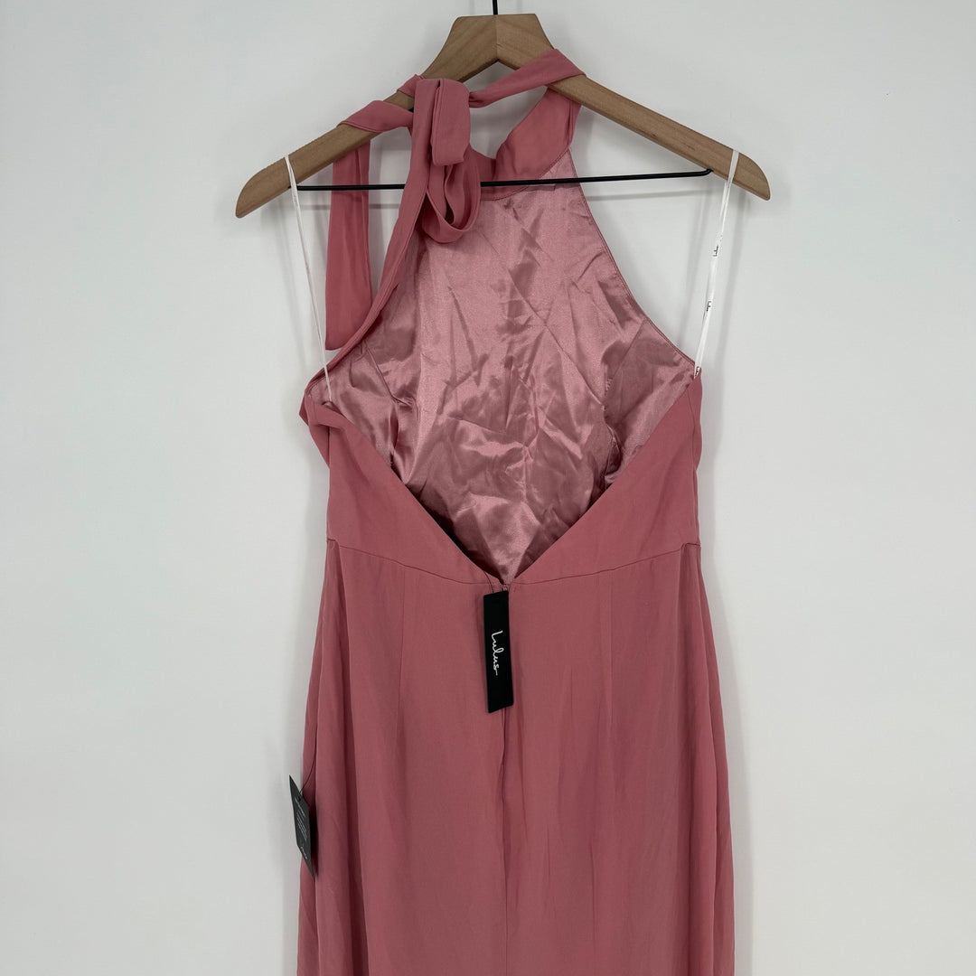 Lulus Captured Your Heart Dusty Rose Halter Maxi Dress Size M