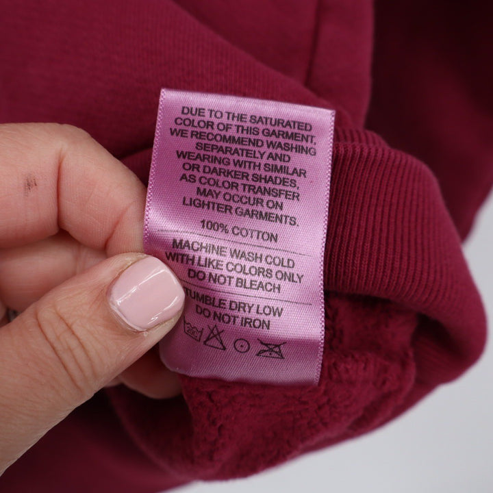 American Giant Burgundy Maroon Hoodie Sweatshirt Pullover Kangaroo Pocket Size S