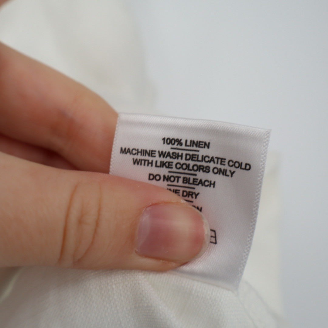 American Giant White Linen Sleeveless Tank Top Size S Made in USA