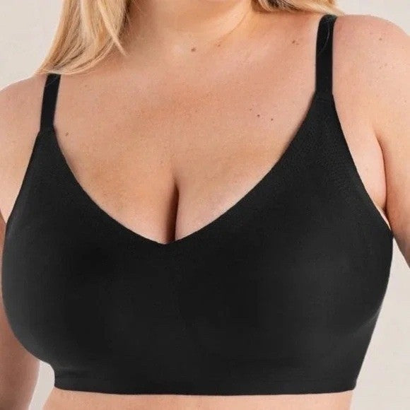 Shapermint Essentials Black Wireless Shaper Bra XL Daily Comfort Front Closure