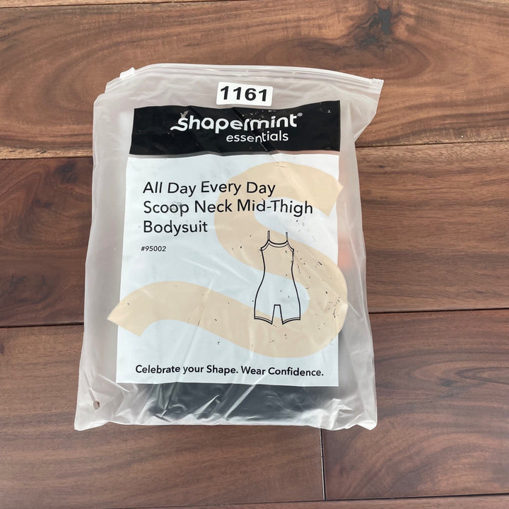 Shapermint Essentials All Day Every Day Scoop Neck Mid Thigh Bodysuit