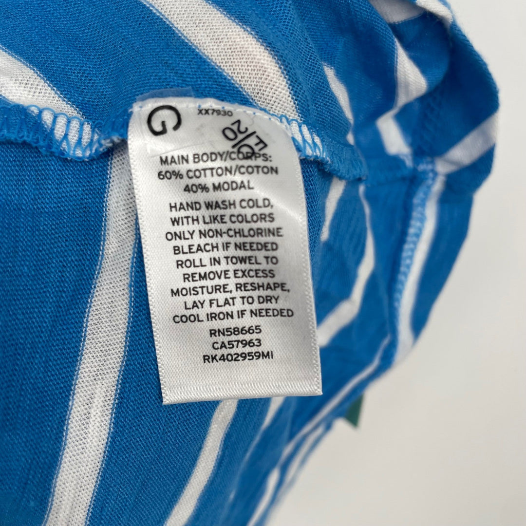 ABOUND Blue White Striped Sleeveless Twist Front Tank Top XL