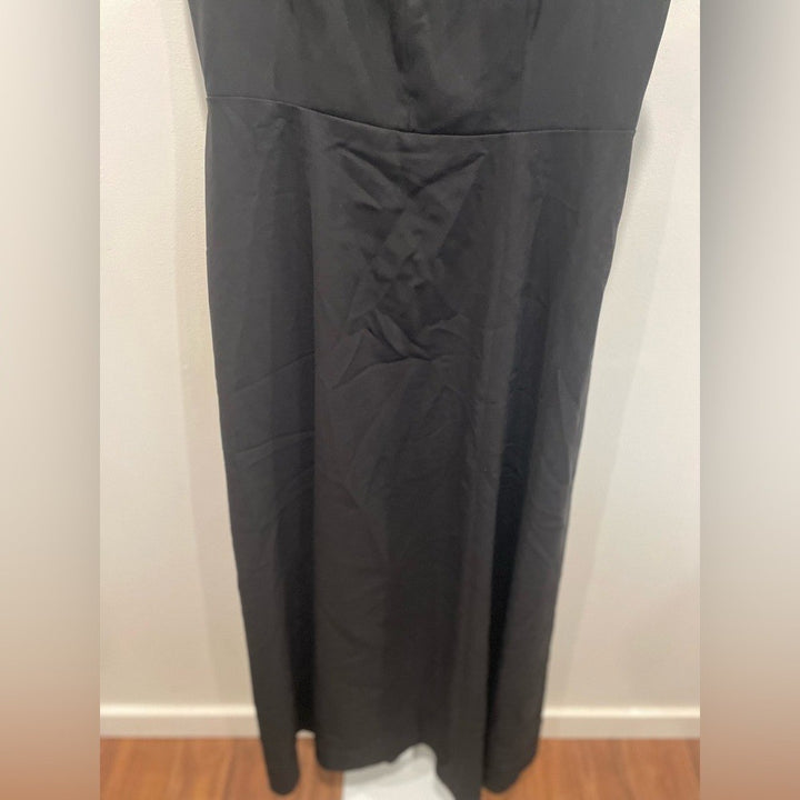 Dessy Collection Off-The-Shoulder Pleated Cap Sleeve A-Line Maxi Dress Size 14