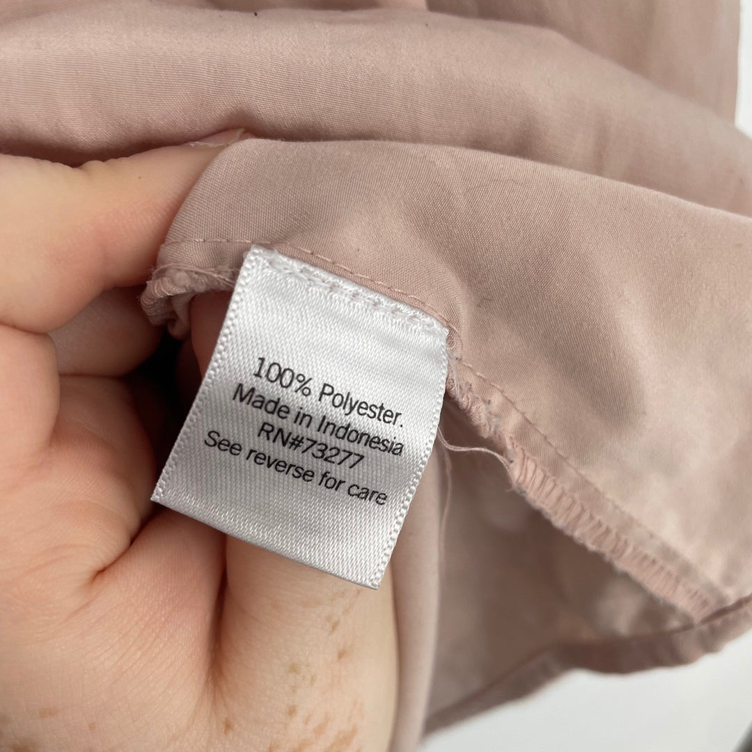 Nine West Women's Pink Button Down Long Sleeve Blouse Shirt Size S