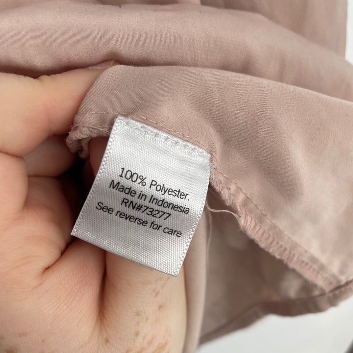 Nine West Women's Pink Button Down Long Sleeve Blouse Shirt Size S