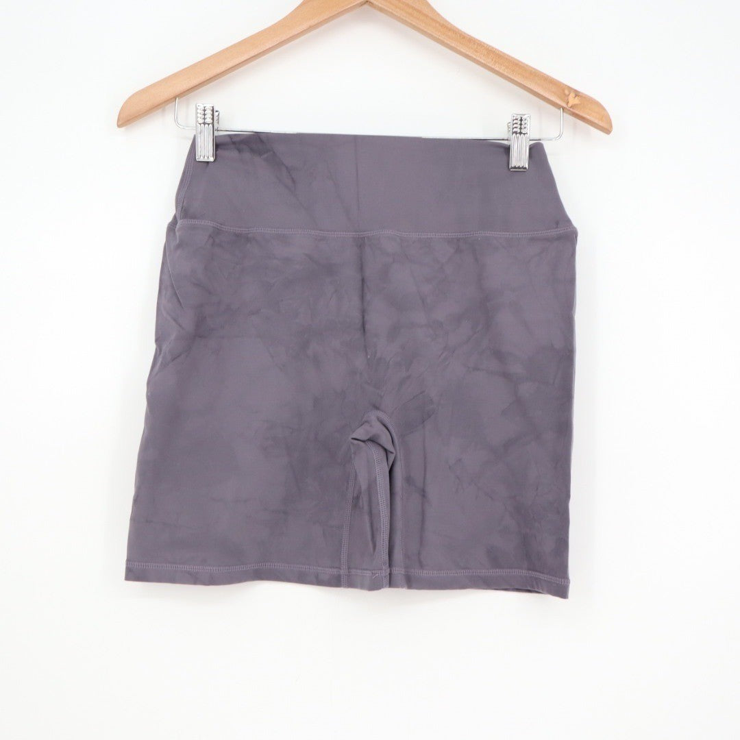 Alphalete Athletics Tie Dye High Waisted Biker Shorts Gray Size L