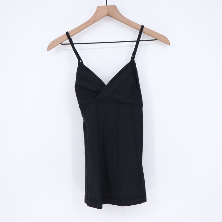 Lululemon Black Athletic Cami Tank Top Size 8 Crisscross Back