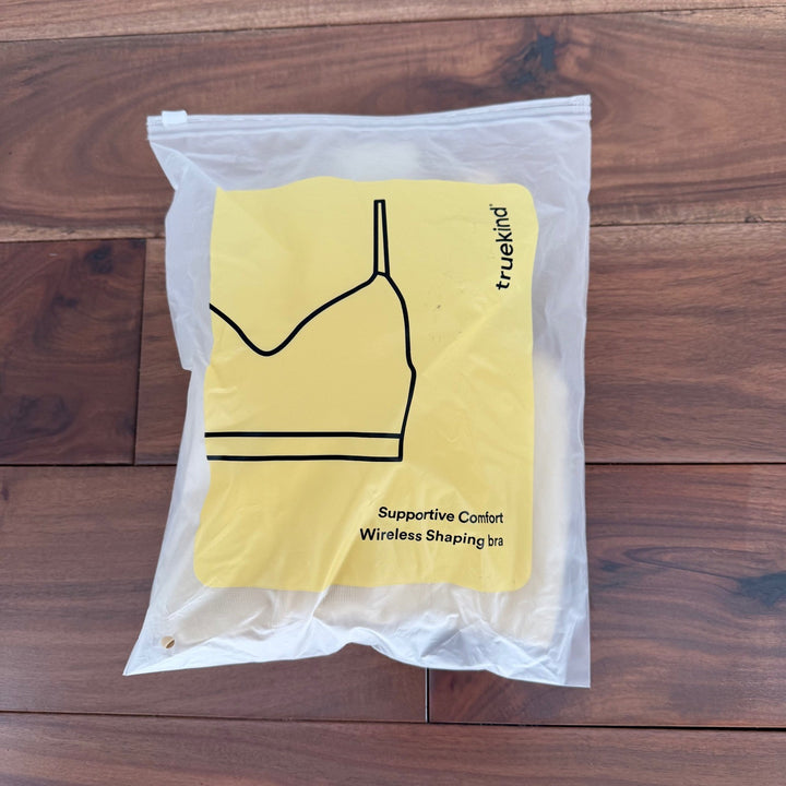 Truekind Supportive Comfort Wireless Shaping Bra Womens L Chai