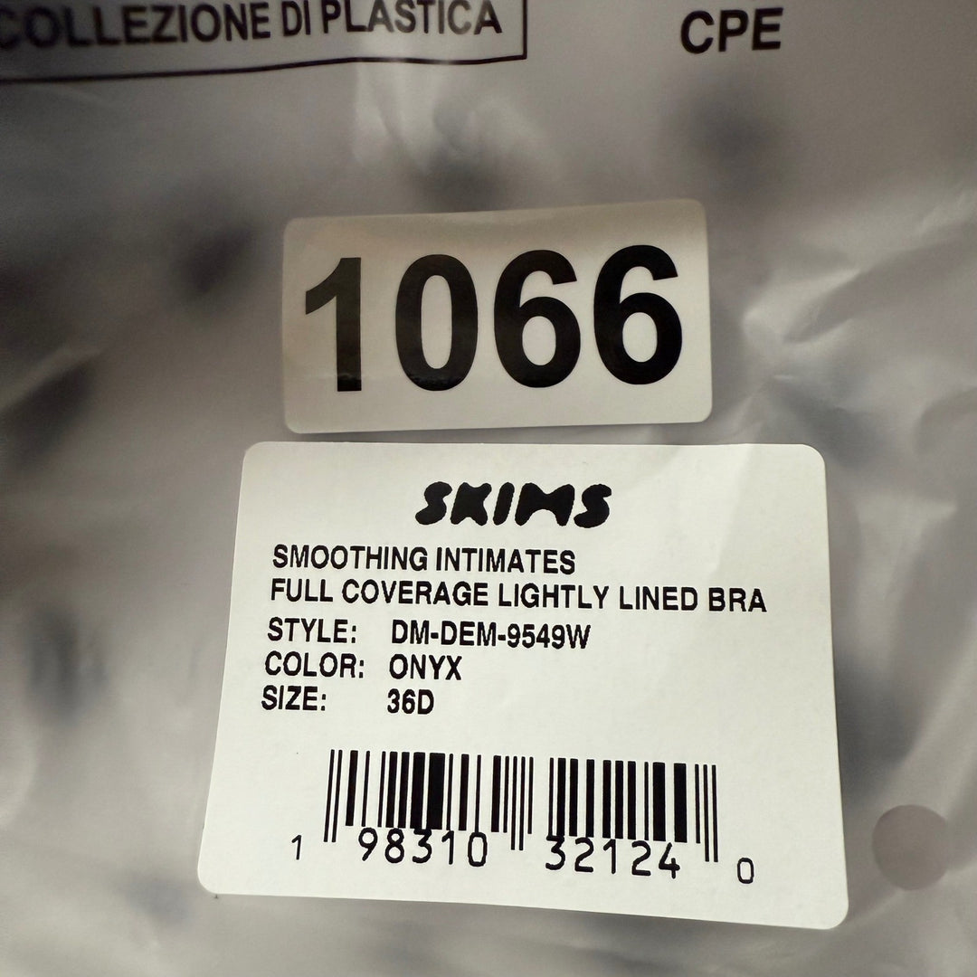 SKIMS Smoothing Intimates Full Coverage Lightly Lined Bra Onyx 36D