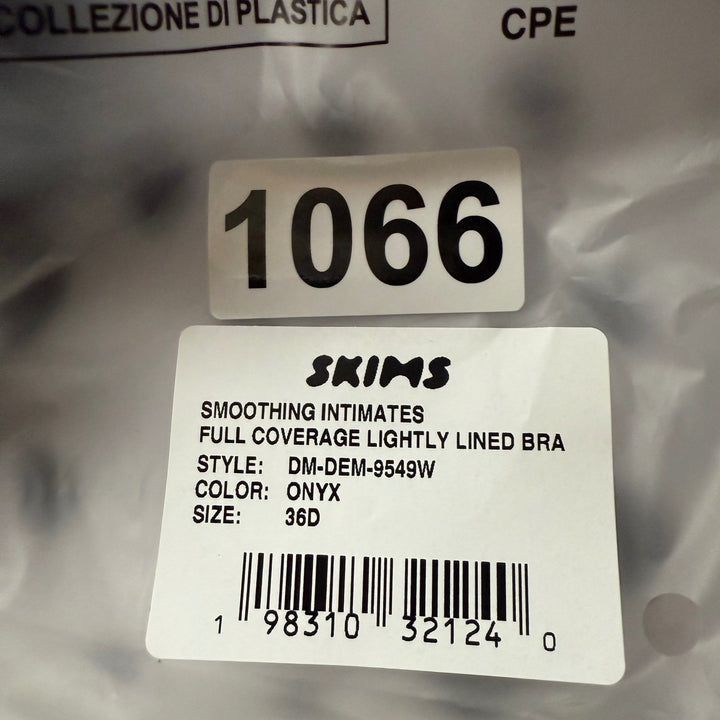 SKIMS Smoothing Intimates Full Coverage Lightly Lined Bra Onyx 36D