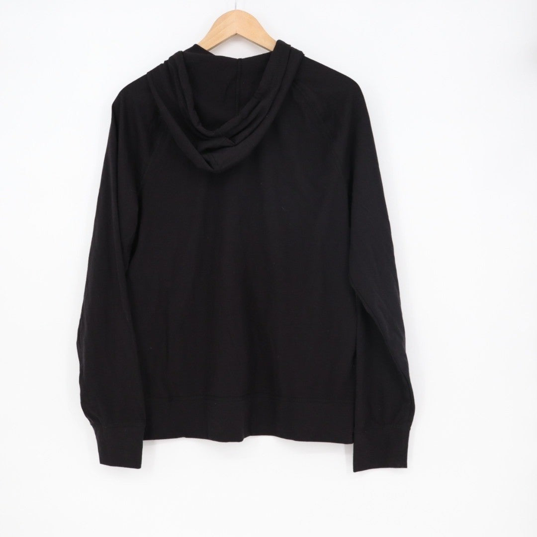 American Giant Full Zip Hoodie Black Made in USA Raglan Sleeve Size M