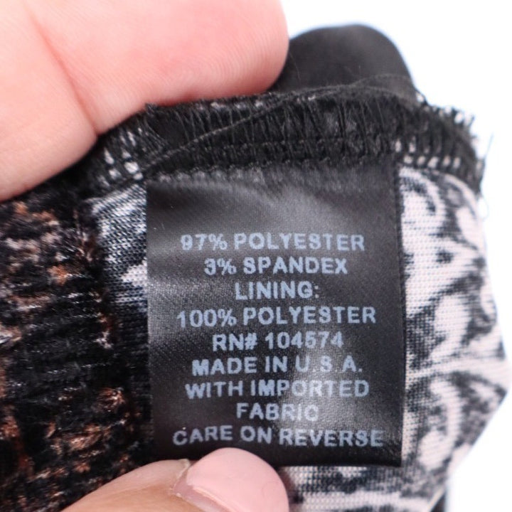 Juniper Blu Black Paisley Print Burnout Camisole Tank Top Size L