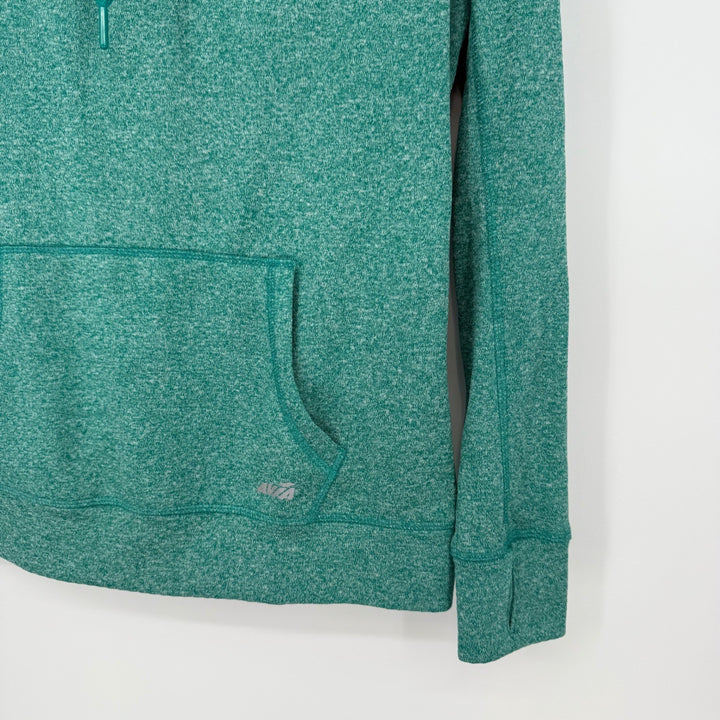 Avia Women's Activewear Hoodie Sweatshirt Green Pullover Thumb Hole Size Large