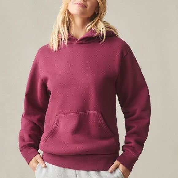 American Giant Burgundy Maroon Hoodie Sweatshirt Pullover Kangaroo Pocket Size S