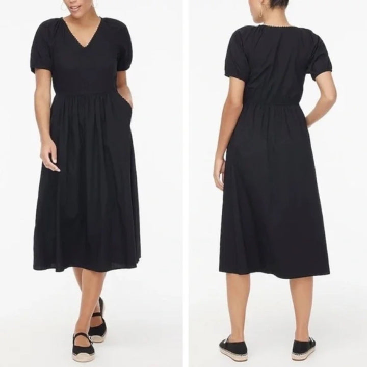 J.Crew Lace-Trim Midi Dress Size P2