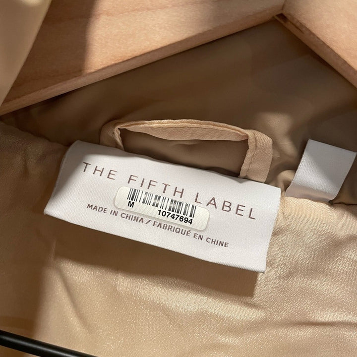 The Fifth Label Tan Cropped Puffer Jacket Size M
