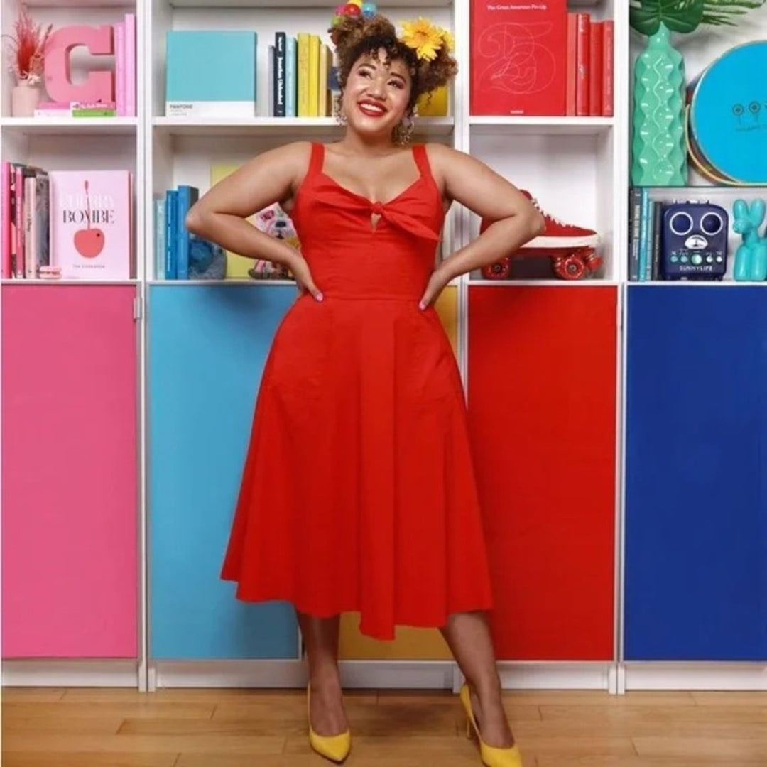 Color Me Courtney Red Coco Dress Size 4